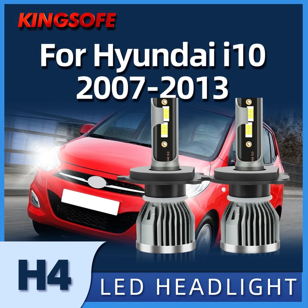 KIONGSOFE 30000LM Automotive LED Car Headlight H4 Light Bulbs For Hyundai i10 2007 2008 2009 2010 2011 2012 2013