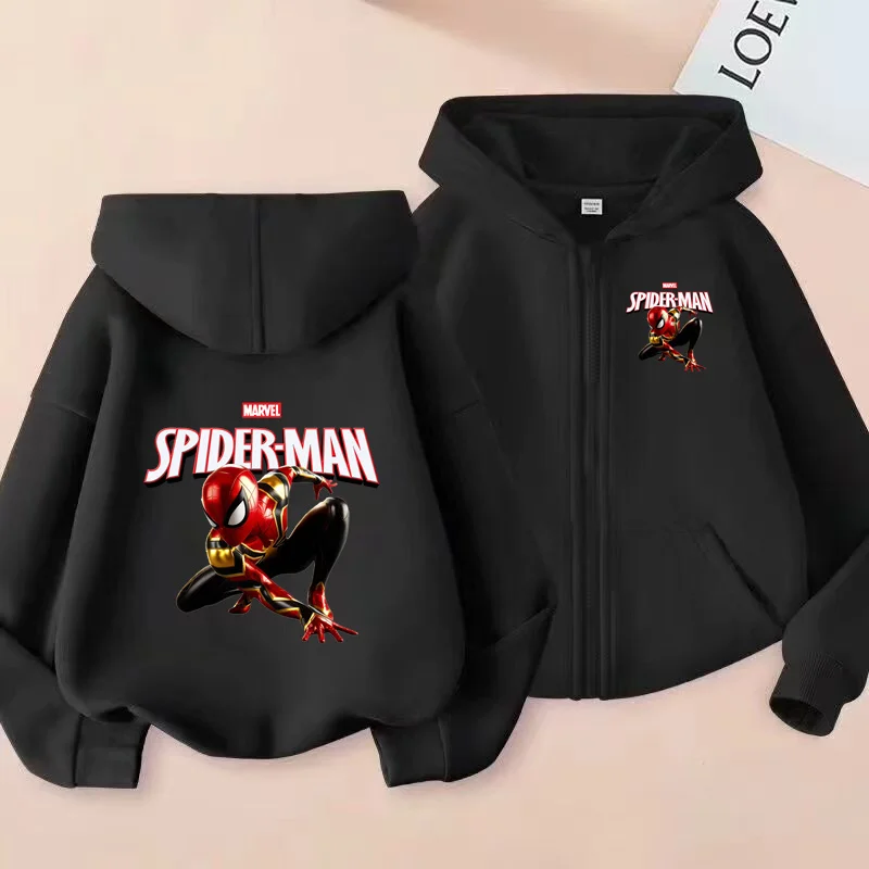 

Children Idol Spider-Man Zipper Style Long Sleeve Hoodies Clothes Girls Boy Charming Top 3-12Yrs Leisure Sweatshirt Fashion Coat