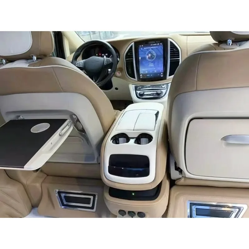 High Quality Central Luxury Armrest Box for Car Interiors Modified Leather Bag Built-In Refrigerator Versatile Storage