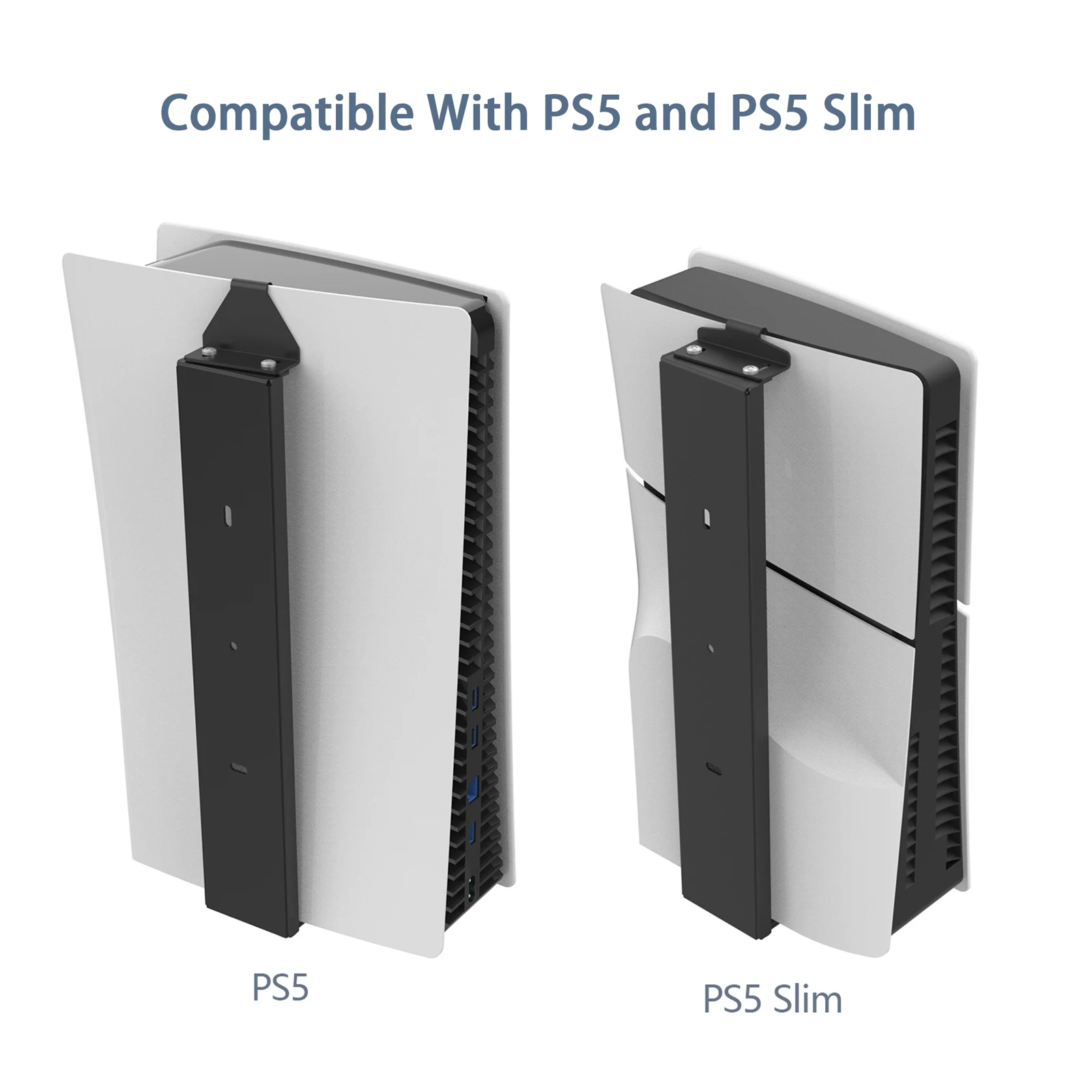 Monzlteck Suporte de parede para ps5/ps5 slim. Suporte de parede de montagem em aço para ps5 slim, digital e disco, fácil de instalar