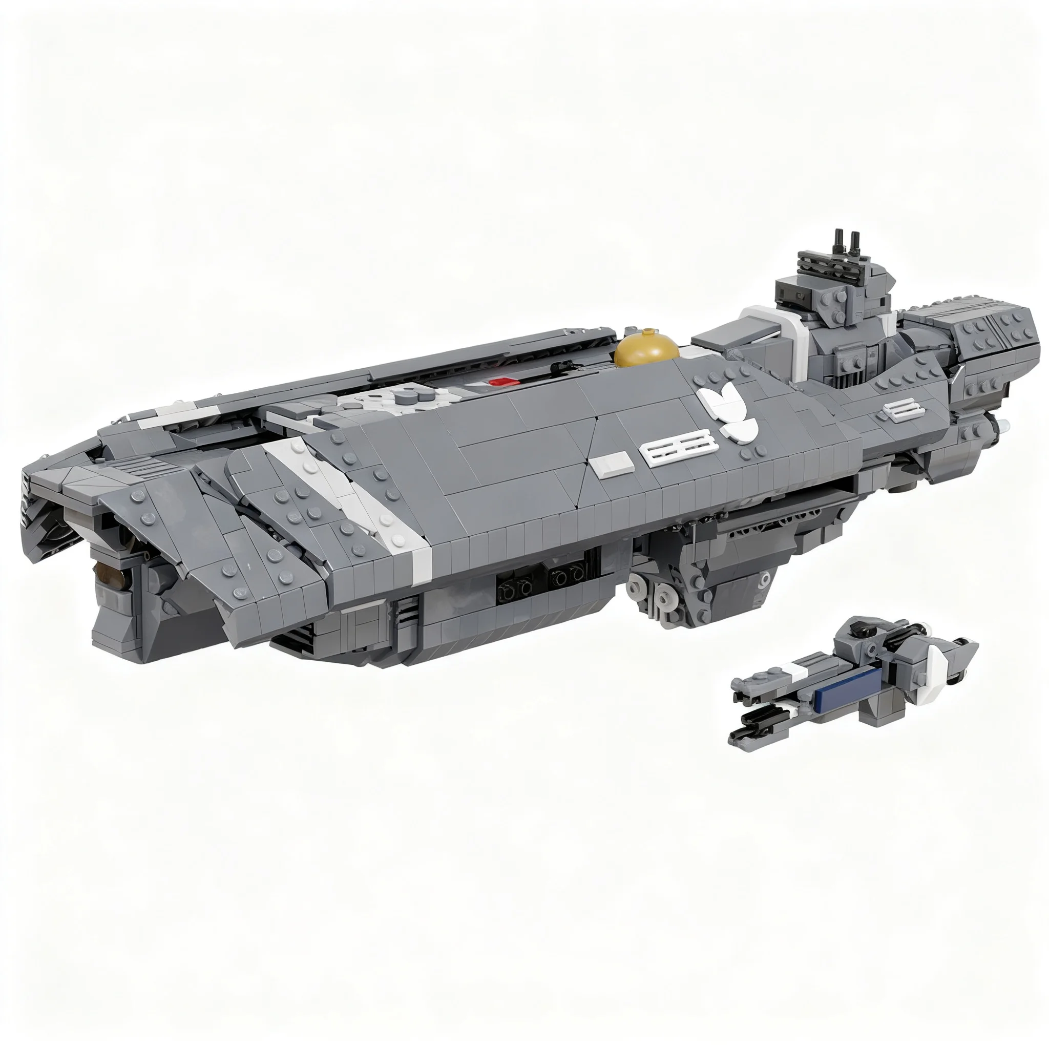 1964pcs MOC Space Orion-class Assault Carrier Model Building Blocks Christmas Gift Toy Birthday Idea Creative Display Assemble