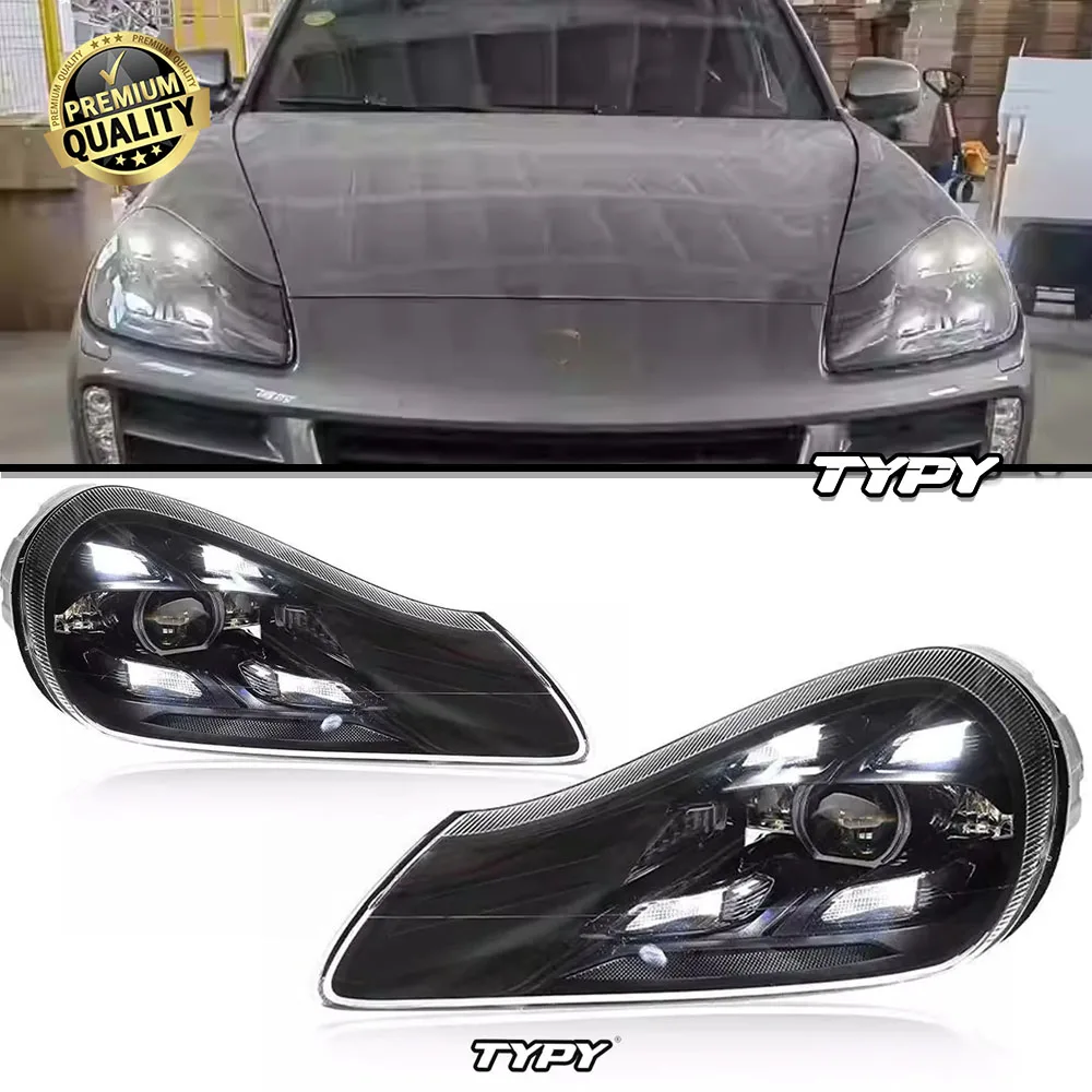 

TYPY автомобильные фары для Porsche Cayenne 957 2007-2010 годов, светодиодная лазерная матрица, передняя лампа DRL, автоаксессуары Plug Play