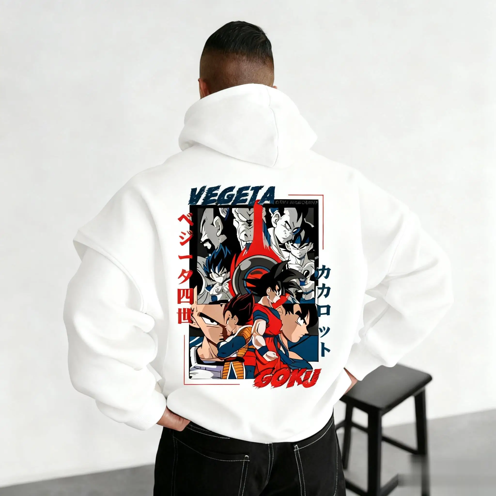 

Dragon Ball Anime Goku Vegeta Print Hoodie Men Women Casual Streetwear Cosplay Pullover Sweatshirt New Fashion Graphic Hoodies
