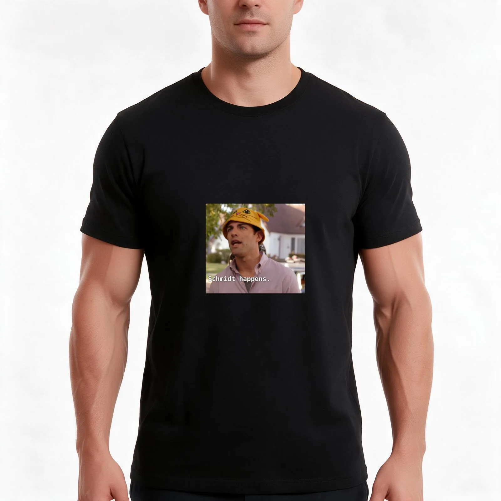 Schmidt New Girl T-Shirt, Summer Casual Cotton Tee, Oversized Streetwear Tops, Vintage Graphic Print, Loose Fit Short Sleeve