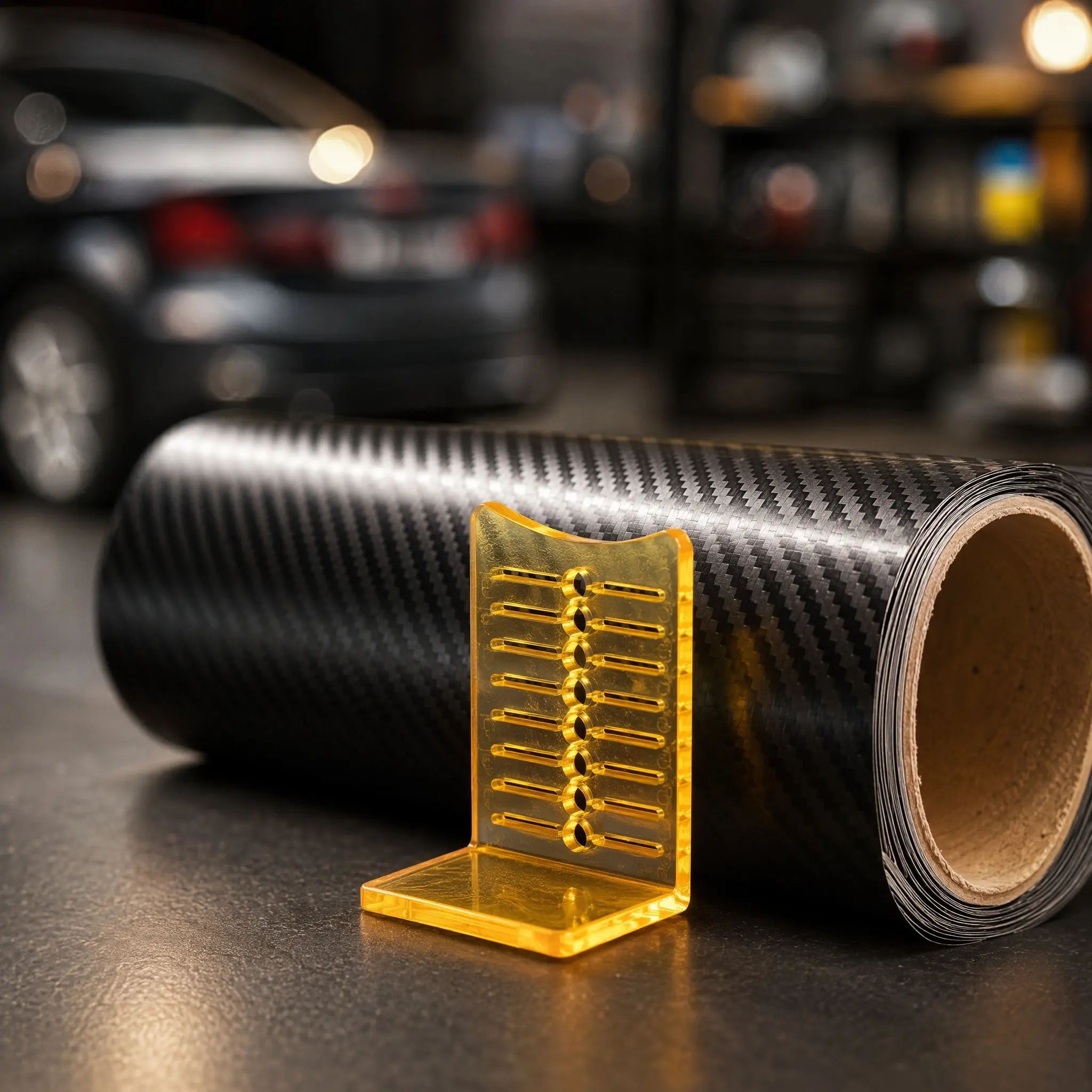 Car Vinyl Wrap Accessories Vinyl Film Cutting Guide Rotatable Squeegee Degree Measurement Accurate Carbon Fiber