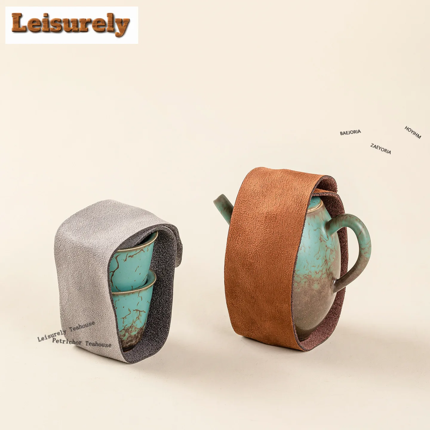 Deer Velvet Tea Set Protection Strip Teapot Anti-collision Strap Fabric Outdoor Carrying Packaging Pot Protection Strip Gifts