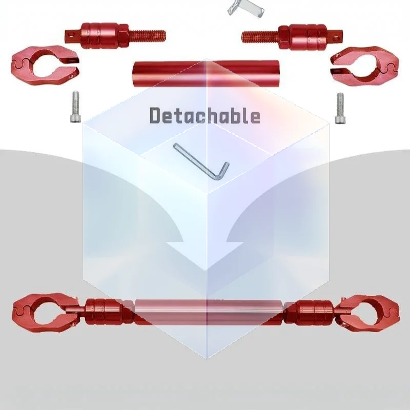Motorcycle Thick Balance Bar Universal 22mm Aluminum Crossbar Strengthen Handlebar Extended Moto Handle Grip Reinforce Lever