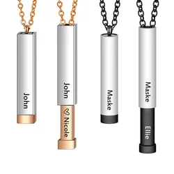 Stainless Steel Personalized Laser Necklace For Lover Custom Telescopic Pendant Necklace Women Gift