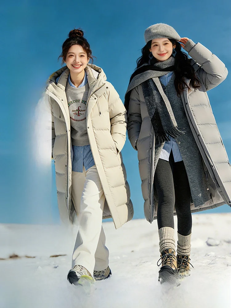 

Мужская пуховая куртка Snow Flying 2024: Новинка, удлиненная, утепленная, с капюшоном, на молнии, повседневный городской стиль, теплая верхняя одежда