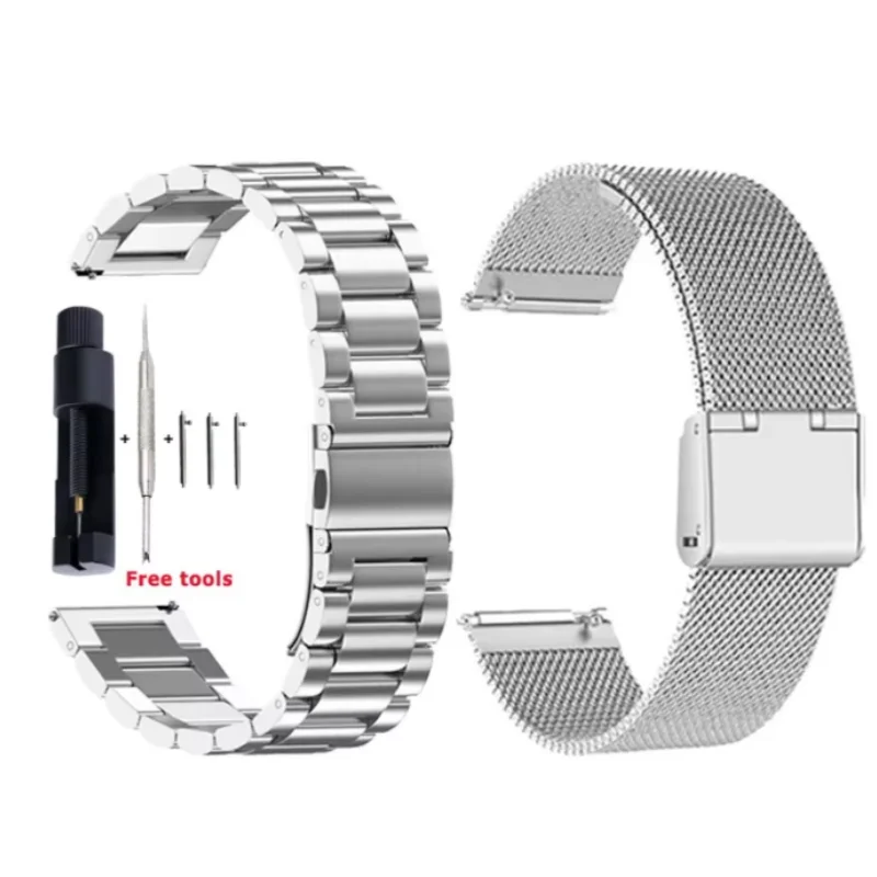 Schnellverschluss Edelstahl & Milanaise Uhrenarmband Metall-Faltschließe für 14 16 18 20 22 24mm Universelles Uhrenband