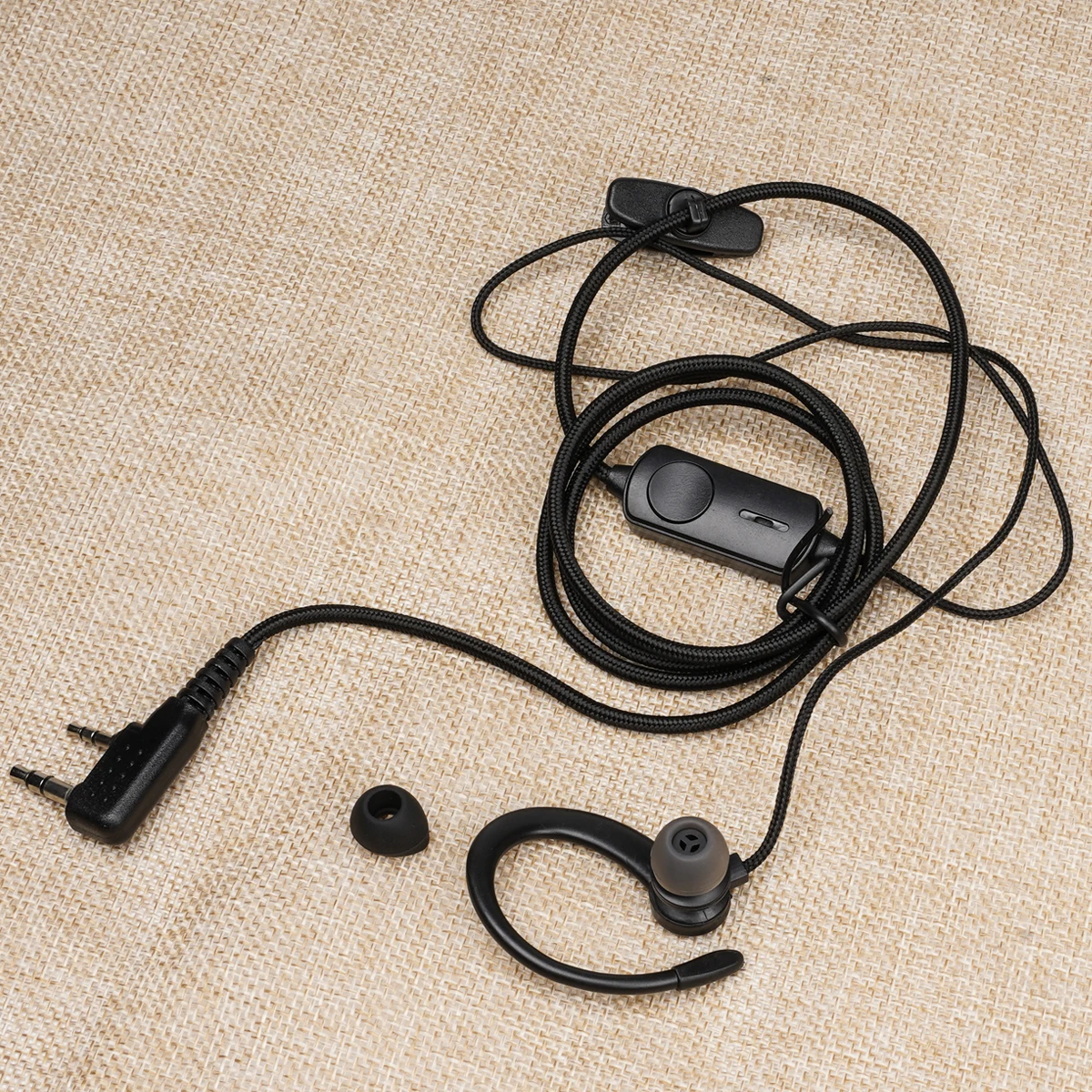 KSUN Walkie Talkie Earpiece 2 Pin K Plug PTT Earphone Portable Radio Headset Headphone for Baofeng Quansheng Accessories