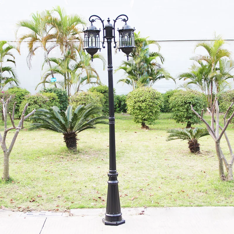 European Style High Pole Outdoor Waterproof Street Lights for Landscape Lighting Ideal for Courtyard Lawn Garden Villas
