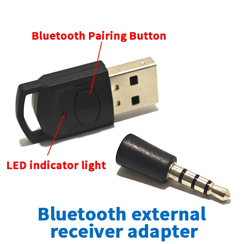 Wireless Game Audio Headphone Adapter Receiver Bluetooth Audio Transmitter for PS5 PS4 Game Console PC Headset