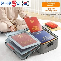 Multi-layer Id Storage Bag Combination Lock Large Capacity Portable Classified Storage Sturdy Wearable Storage Bag