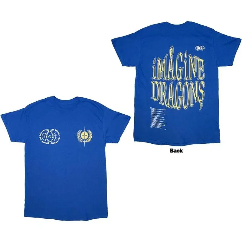 Blue Imagine Dragons Lyrics Official T Shirt Mens