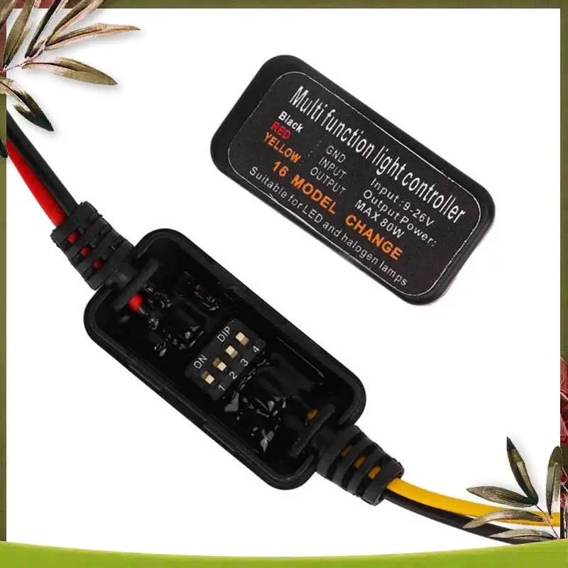 

Portable 4Pcs 16 Modes Adjustable LED Brake Light Flasher Strobe Controller Universal For Car Motorcycle Parts Accessories