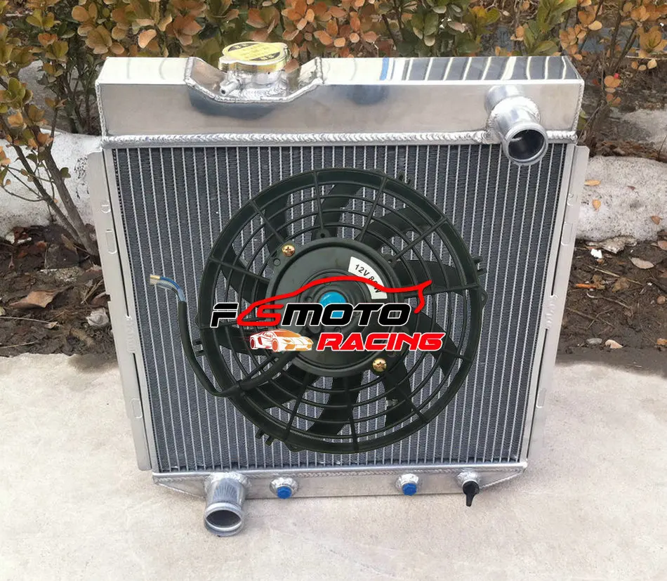 Aluminum Radiator + FAN For FORD Mustang V8 ENGINE 5.0L L6 3.3 2.8 1964-1966 1965 AT/MT