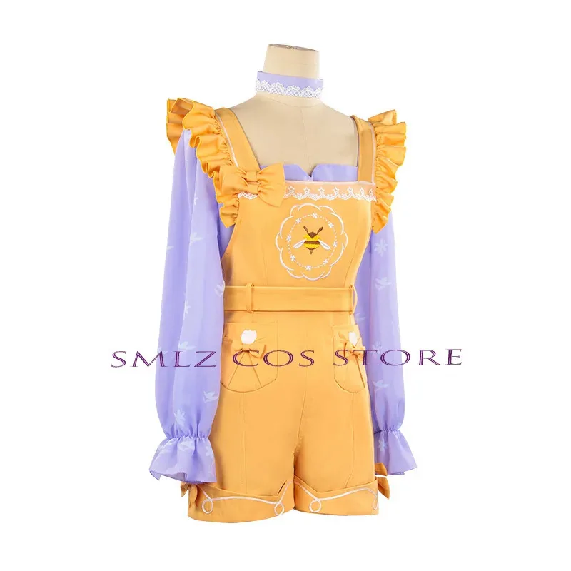 Juego Infinity Nikki Cosplay Anime Nikki disfraz amarillo encantador peleles uniforme peluca conjunto Halloween fiesta juego traje para mujer