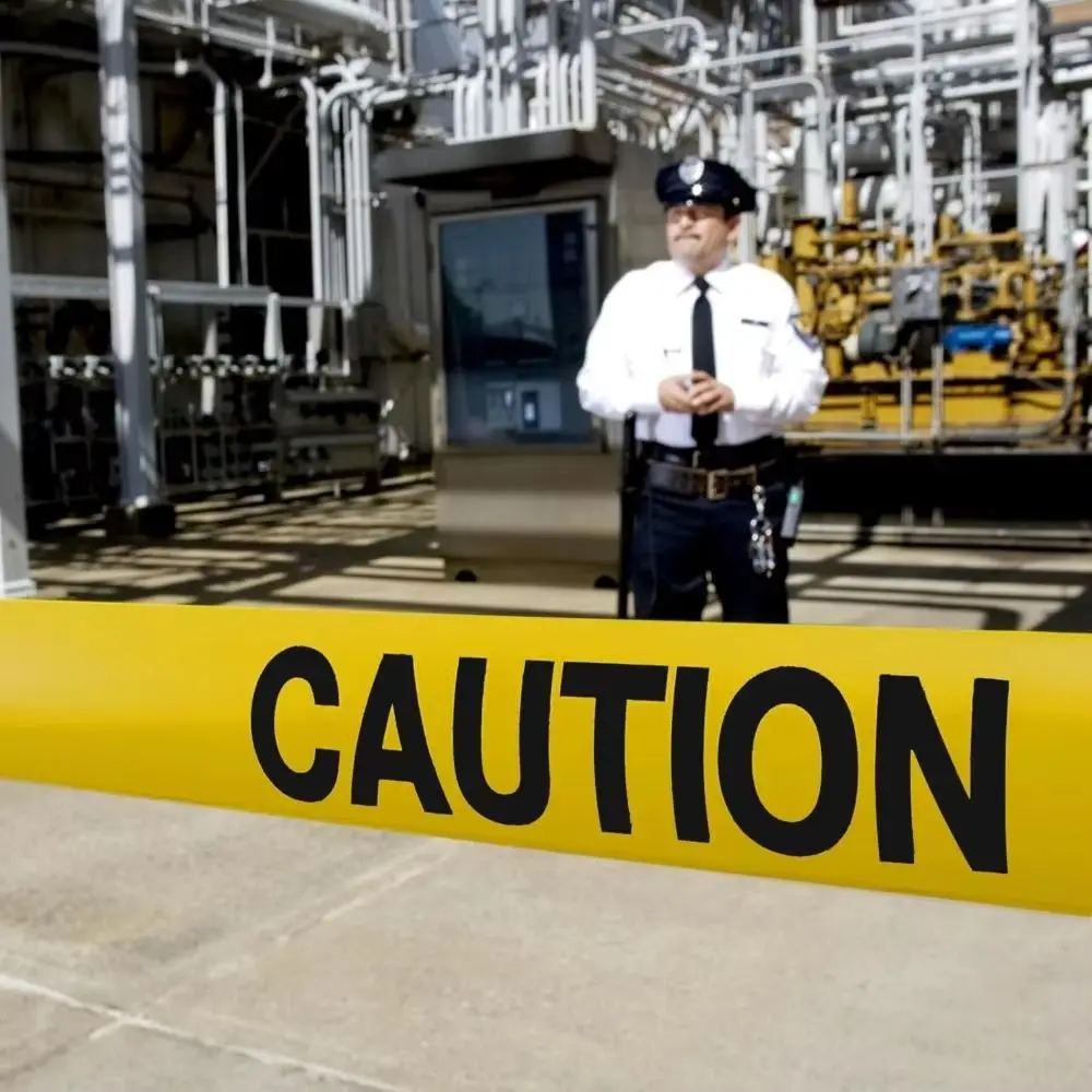 شريط تحذير أصفر ممتاز، نص أسود جريء، شريط خطر PE سميك، حروف جريئة، شريط تحذيري أصفر ساطع، حفلة رعب #2