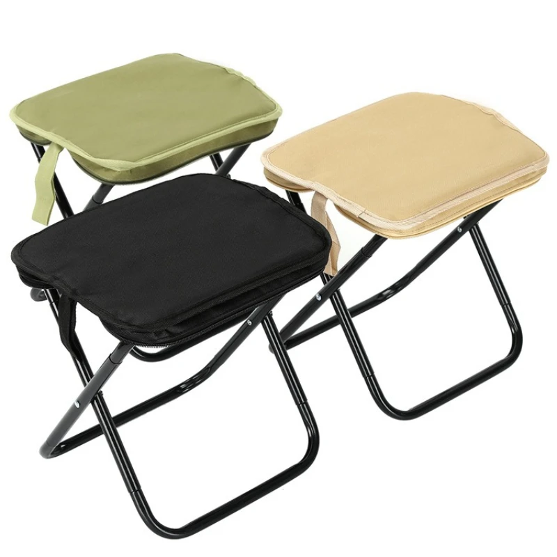 Handbag-Style Folding Chairs: 2 Pcs Set Folding Stools, Camping Fishing Chairs, Travel Leisure, Pencil Case-Style Chairs