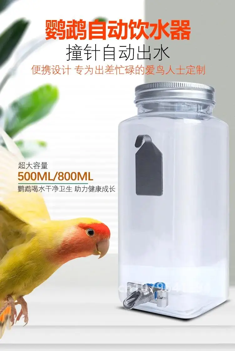 Bird Parrot Pin Type Water Dispenser External Water Dispenser with Large Capacity 800ml Kettle Peony/Xuanfeng Water Dispenser