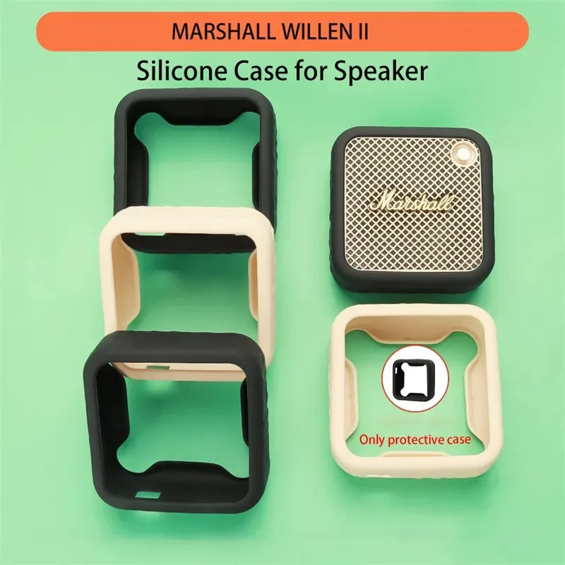 Skinlee For Marshall Willen Ii Case Solid Color Liquid Silicone Shockproof Cover For Marshall Willen Ii Back Casing