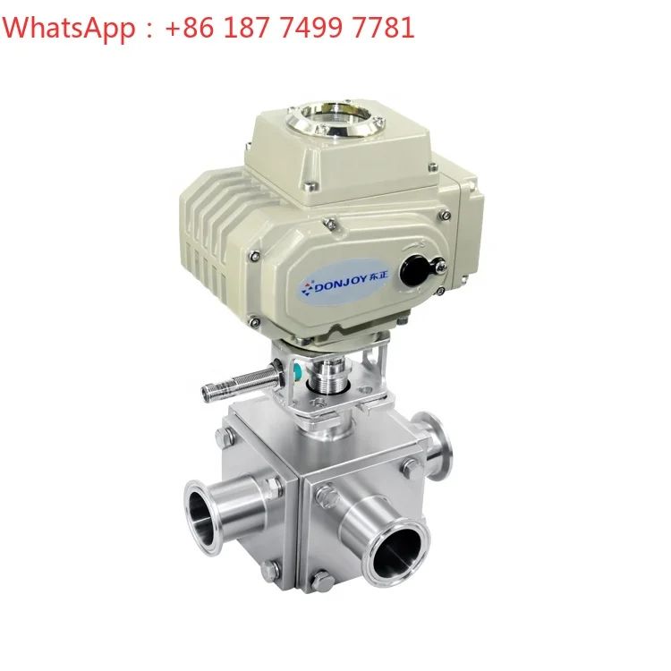 DONJOY SS304/316L Flow Control  Automatic Electric Non Retention Three Way Ball Valve