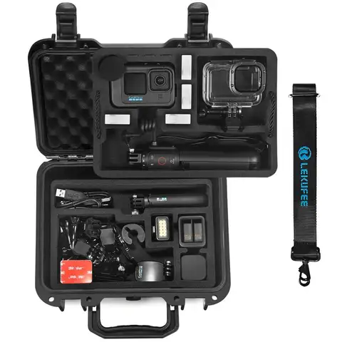 Waterproof Hard Case Compatible with Gopro Hero 13 12 11 10 9 8 Media Mod Gopro Volta Creator Edition Action Camera and Accessor