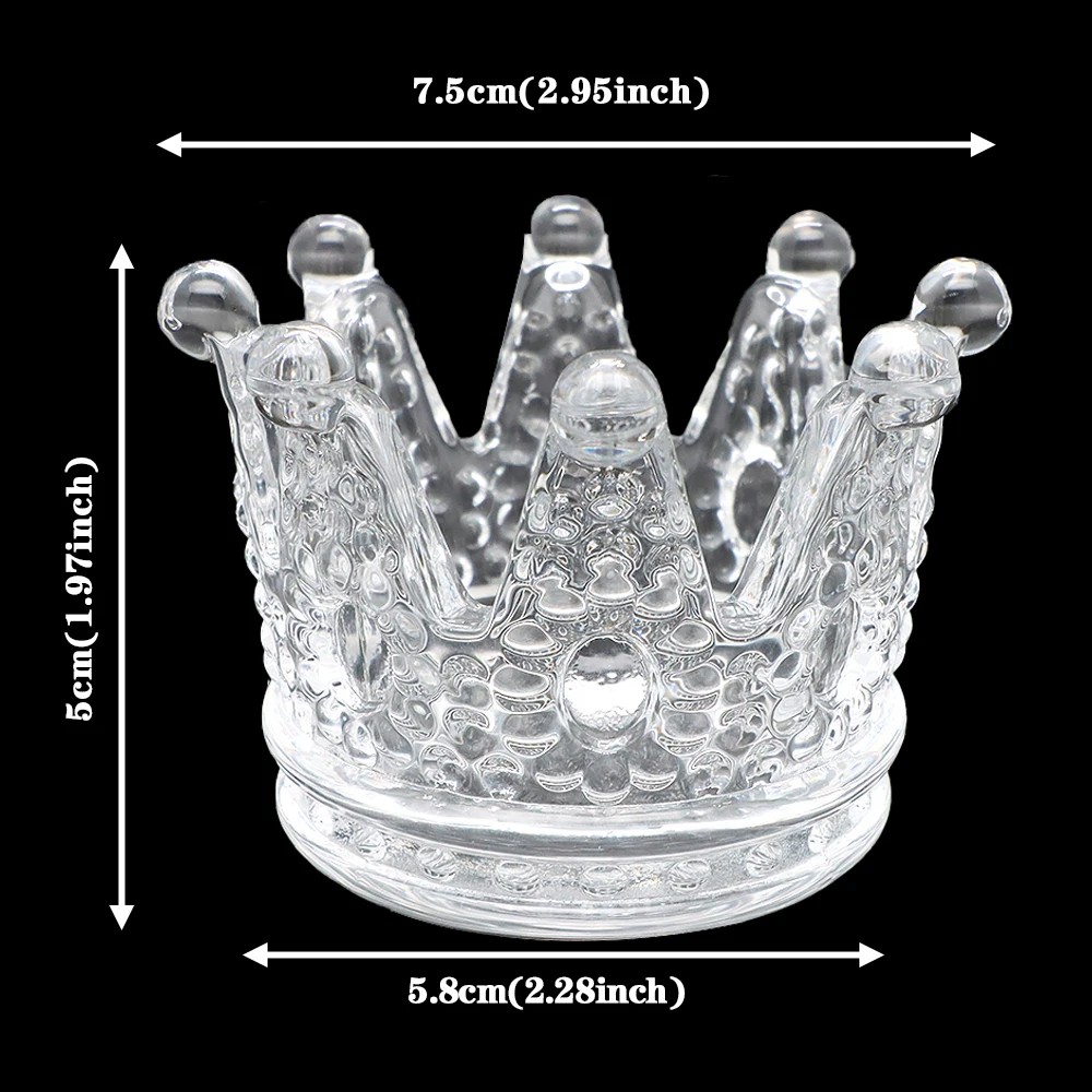 1 szt. 2 w 1 w kształcie korony do paznokci Dappen Dish Pen Holder Glass Nails Art Acrylic Liquid Powder Dapping Dish Crystal Cup Bowl Glassware