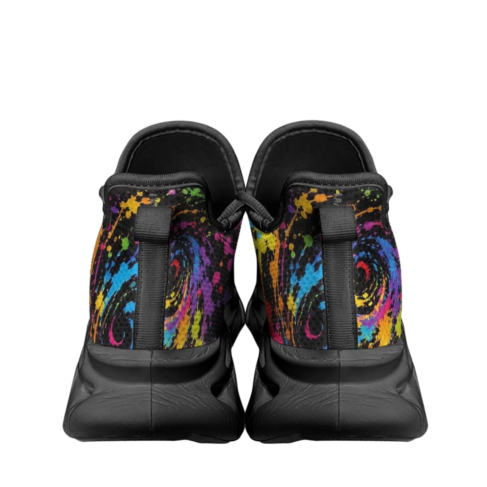 PENSTROLL Colorful Spiral Splash Men’s Blade Sneakers, Mesh and EVA Non Slip Running Shoes for Walking and All Season Sport