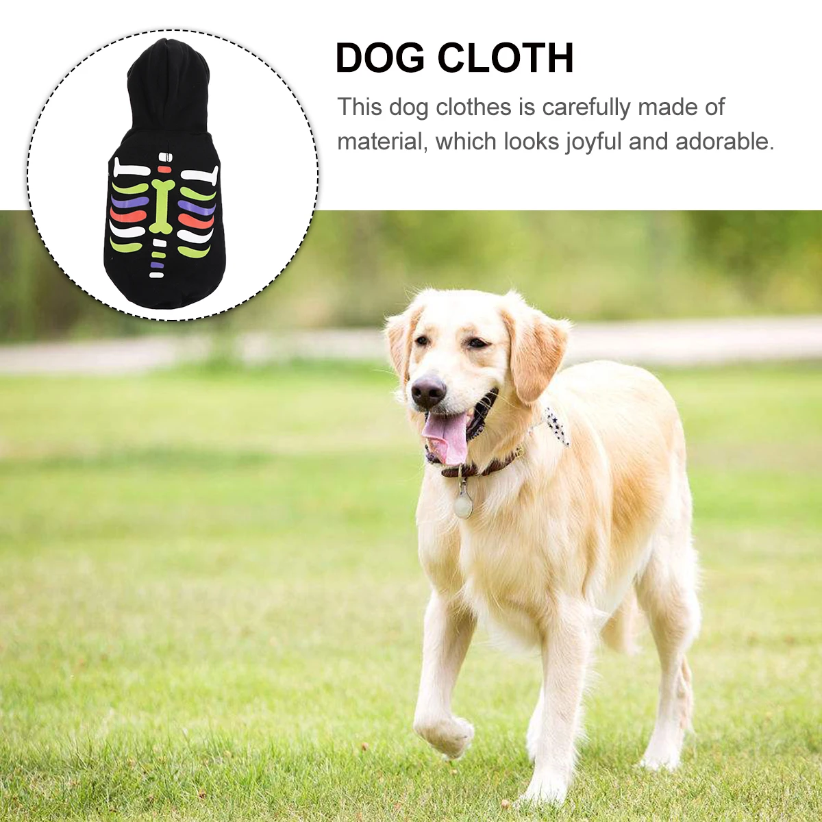 

Pet Dog Sweater Coat Halloween Costume Jacket with Hat Fleece Cloth Hoodie