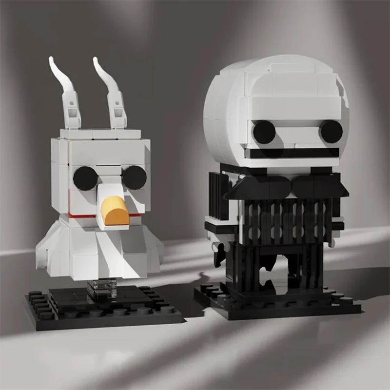 MOC Nightmareal Before Christmas Halloween Movie Skeleton Figures Brickheadz Ghost House Building Blocks Kid Toys Gift