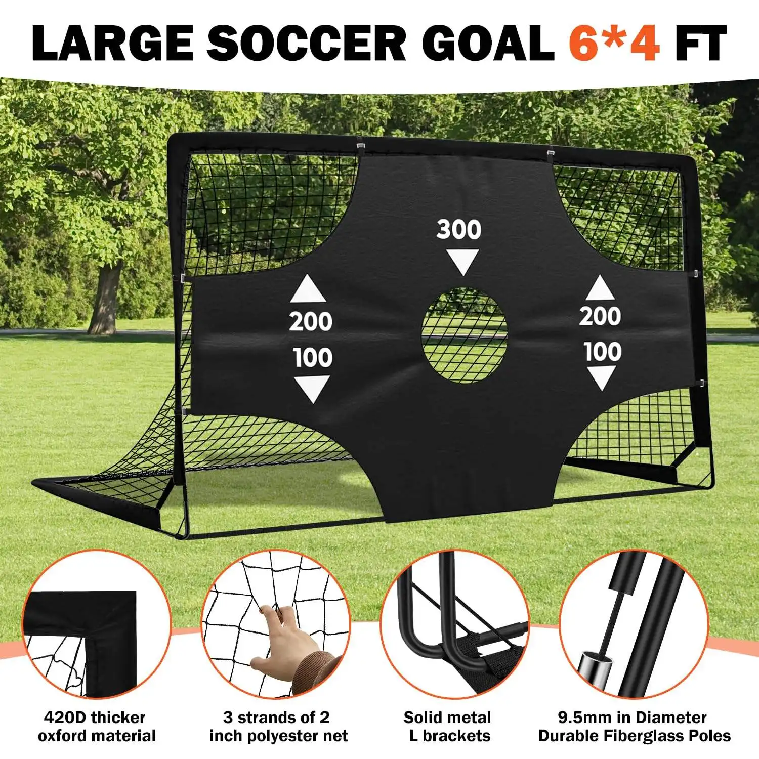 Hot Sale Foldable Football Accessories Soccer Ball Nets Training Equipment Balls Door Pop up Goal Soccer Net