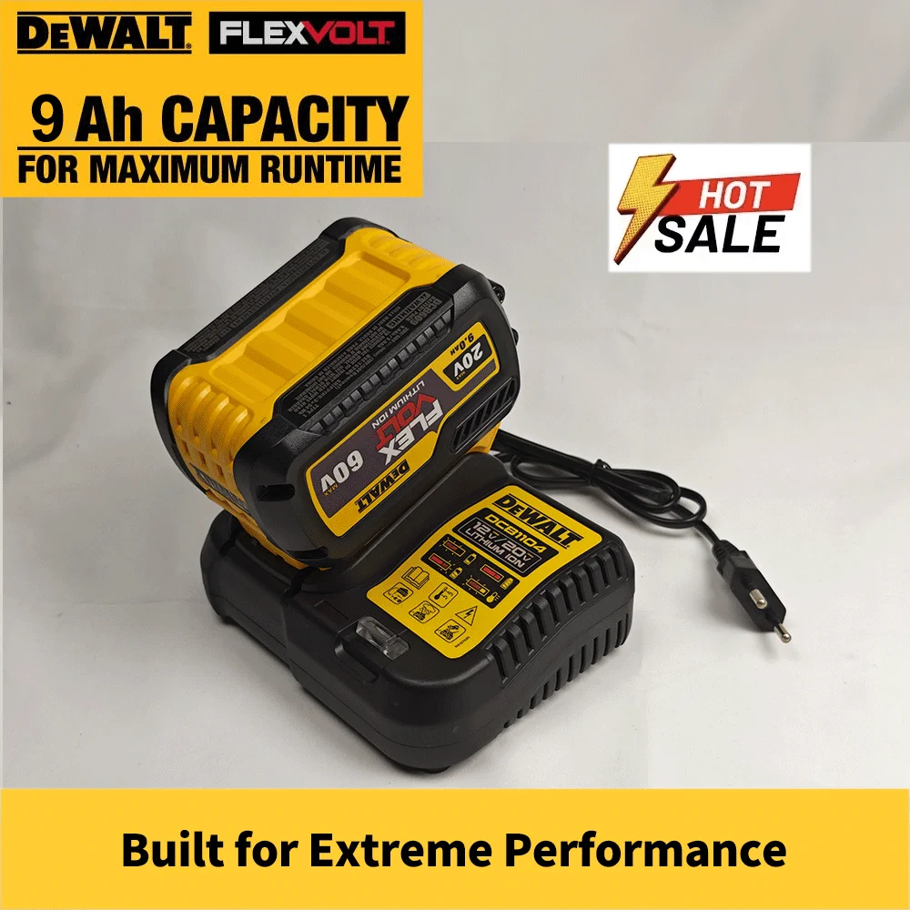 لبطارية ديوالت DCB609 FLEXVOLT 20 فولت/60 فولت ماكس 9Ah قدرة عالية ليثيوم أيون قابلة للشحن استبدال أدوات كهربائية شاحن كومبو