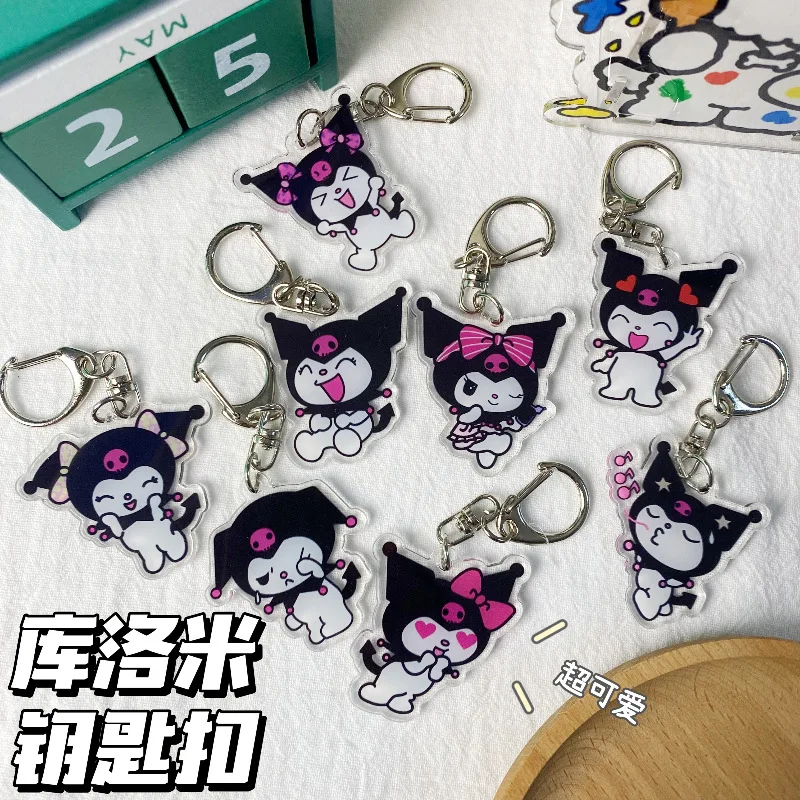 

Christmas Hot Sanrio Cartoon Kuromi Series Keychains for Couple Gifts Cute Funny Memes Pendant Decorated Girl's Bag Accessories