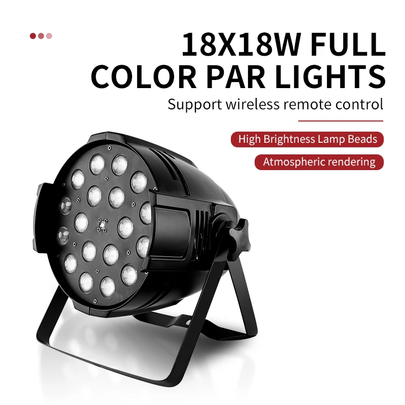 4-10PCS DMX Control 18x18W RGBWA UV 6 in 1 Led Zoom Par Light  DJ Disco Equipment Concert Stage Lighting