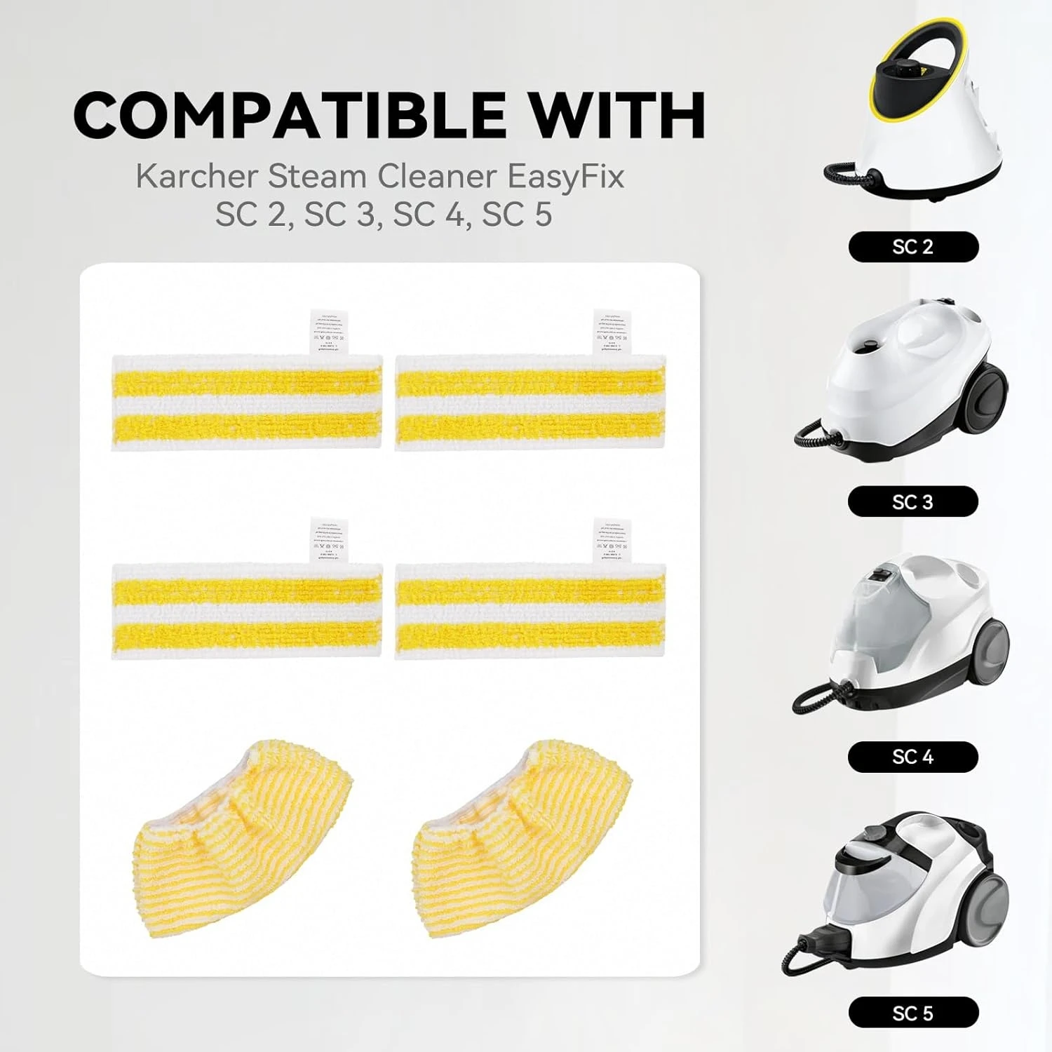Replacement Steam Cleaner Accessories Floor Microfibre Cloths For Karcher Easyfix SC1 SC2 SC3 SC4 SC5 Steam Set