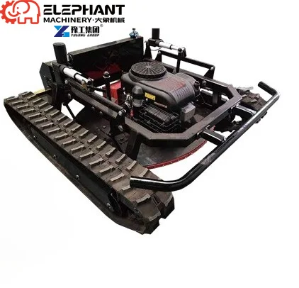 Remote-Controlled Mower With Tracks Reliable Heavy Duty Tank Mower Spot Supply