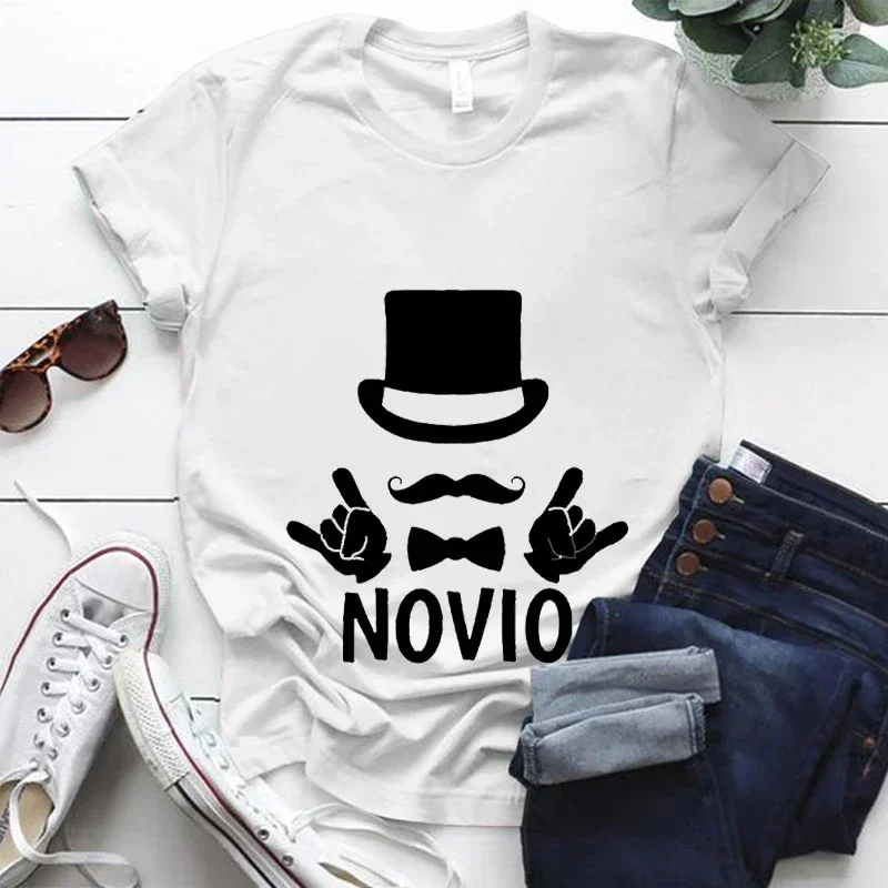 Team Groom T-shirt Equipo De Novio Print T Shirt Bachelorette Hen Party Male Tee Wedding Groomsman Clothes Tshirts Best Men Tops