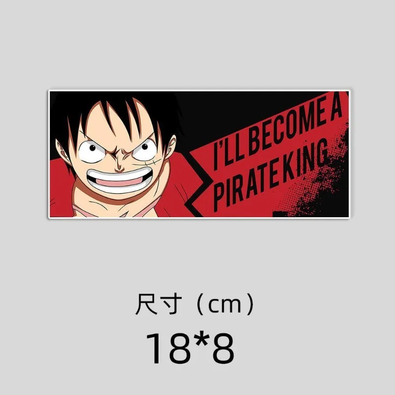 قطعة واحدة من الرسوم المتحركة اللطيفة لوفي زورو سانجي بشريط طويل ملصق شخصي للدراجات النارية والسيارة مقاوم للماء ملصق للخدش هدية