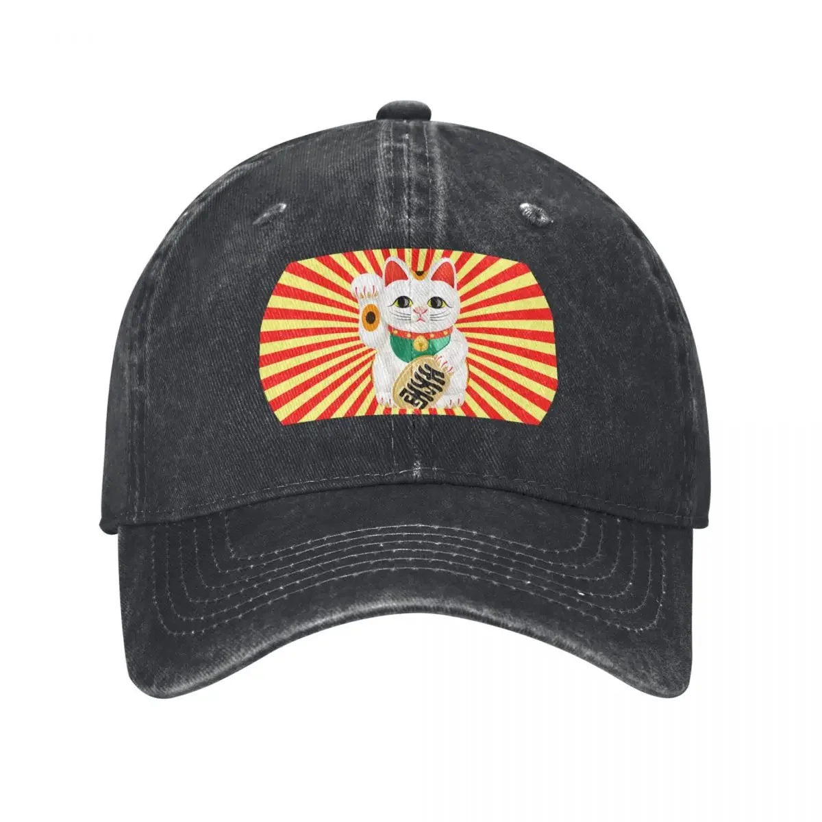 Maneki-Neko or Lucky Cat Baseball Cap Dropshipping Custom Cap Hat Man Luxury For Men Women's