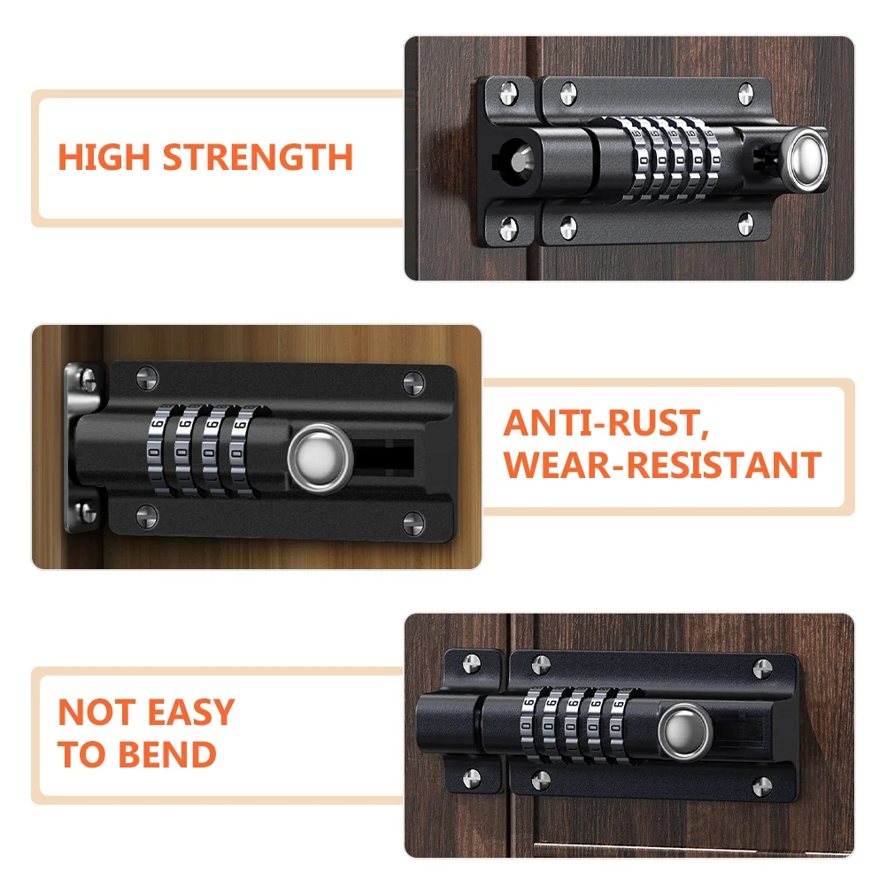 Deadbolt Lock Automatic Door Gate Glass Closet Key Code Zinc Alloy Stainless Steel Hotel Locks