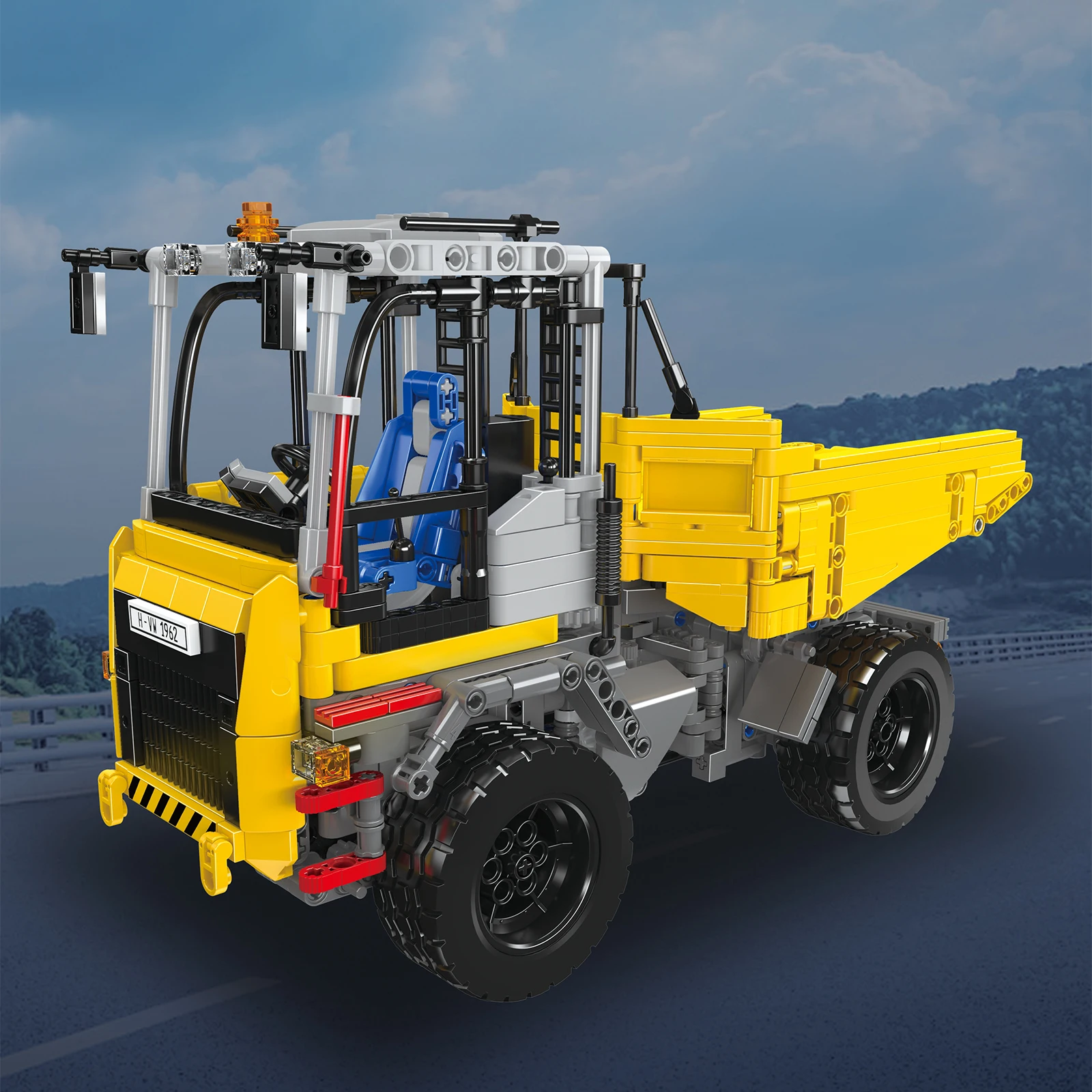 Molde rei 17092 1230 pçs dobradiça caminhão basculante blocos de montagem modelo veículo construção kit engenharia brinquedo presente para crianças