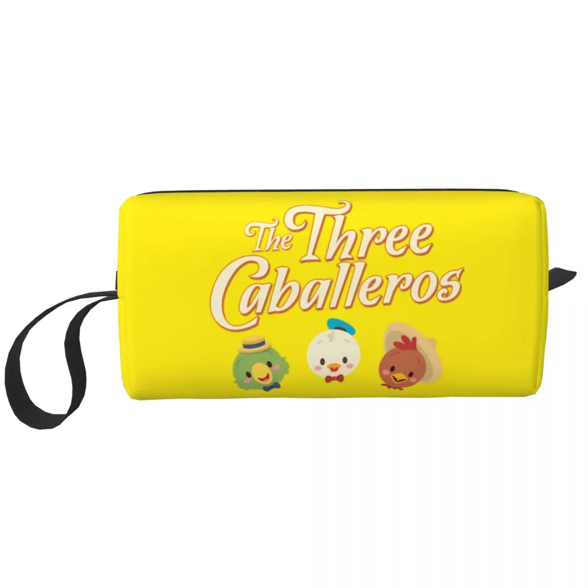 

Custom The Three Caballeros Donald Duck Toiletry Bag Women Makeup Cosmetic Organizer Ladies Beauty Storage Dopp Kit Case