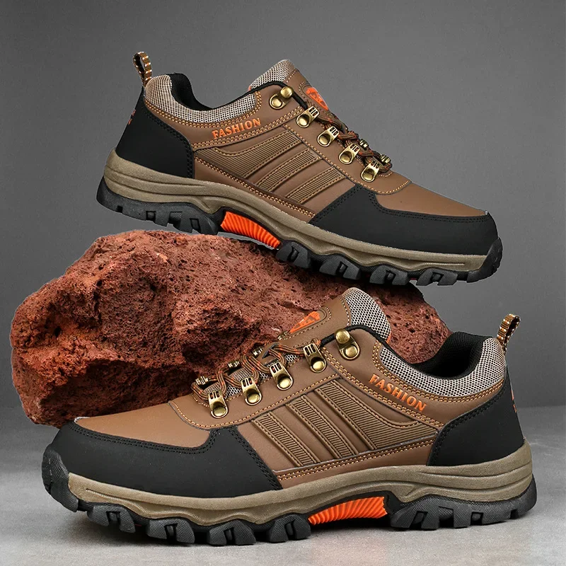 أحذية المشي لمسافات طويلة للرجال عارضة في الهواء الطلق على الطرق الوعرة المشي أحذية رياضية للماء عدم الانزلاق مقاومة للاهتراء أحذية أمان العمل #4