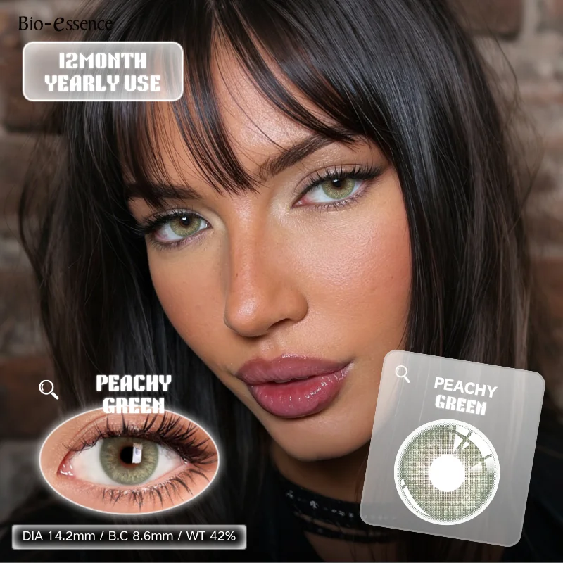 Bio-essence 1 Paar farbige Kontaktlinsen für Augen, graue Augenkontaktlinsen, blaue Linsen, natürliche Modelinsen, kosmetischer Augenkontakt – Detail 26