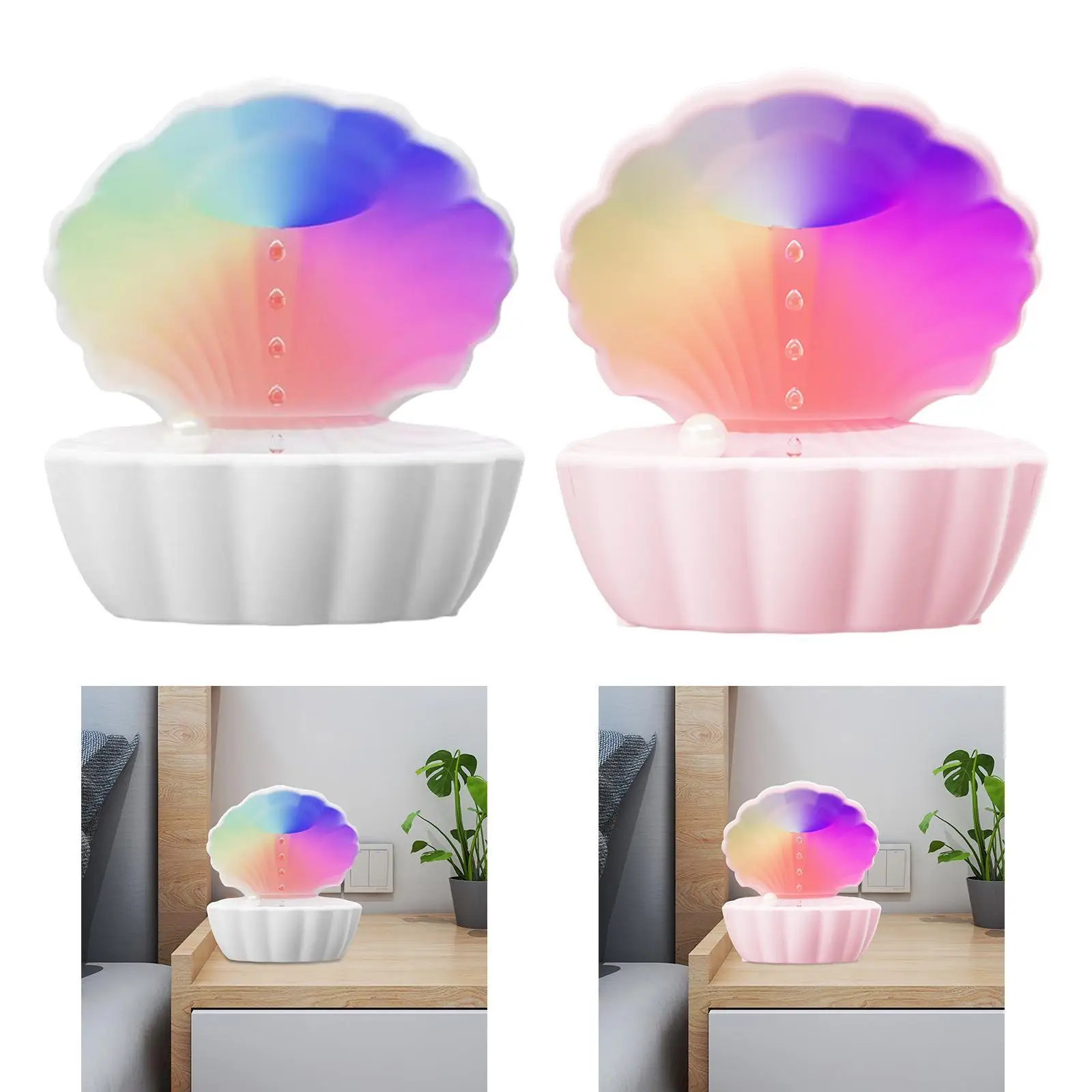 Umidificador de ar com luz atmosférica, música que desfruta de plug tipo C confortável e