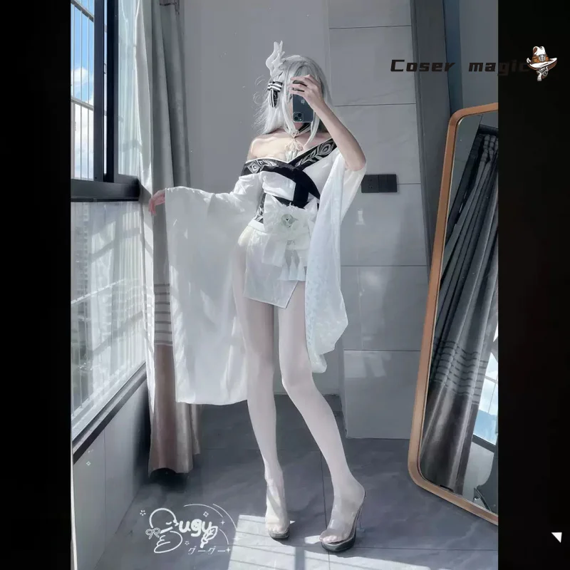 Azur Lane WhitePhoenix Sexy Short Kimono Lingerie Cosplay Costume Game Anime Halloween Party Carnival Uniform
