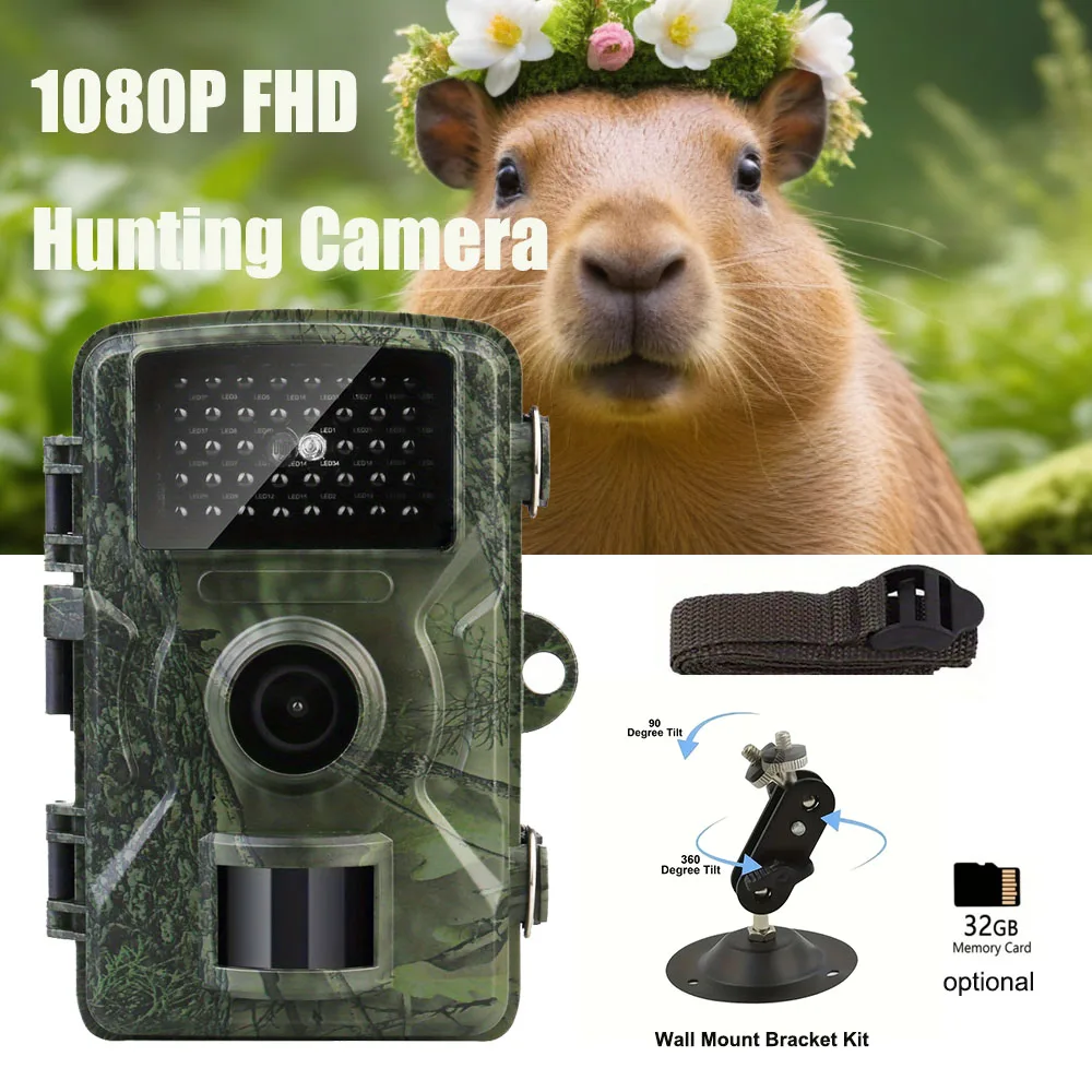 

Уличная игровая камера 720P HD с регулируемым поворотным настенным кронштейном, ИК-камера ночного видения для охоты