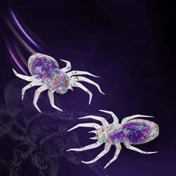 Fishing Lure Simulation Spider Soft Bait 3.5cm 1.3g Flexible PVC+TPR Artificial Worm Lures Laser Sequins Lot 5 Pieces SALE